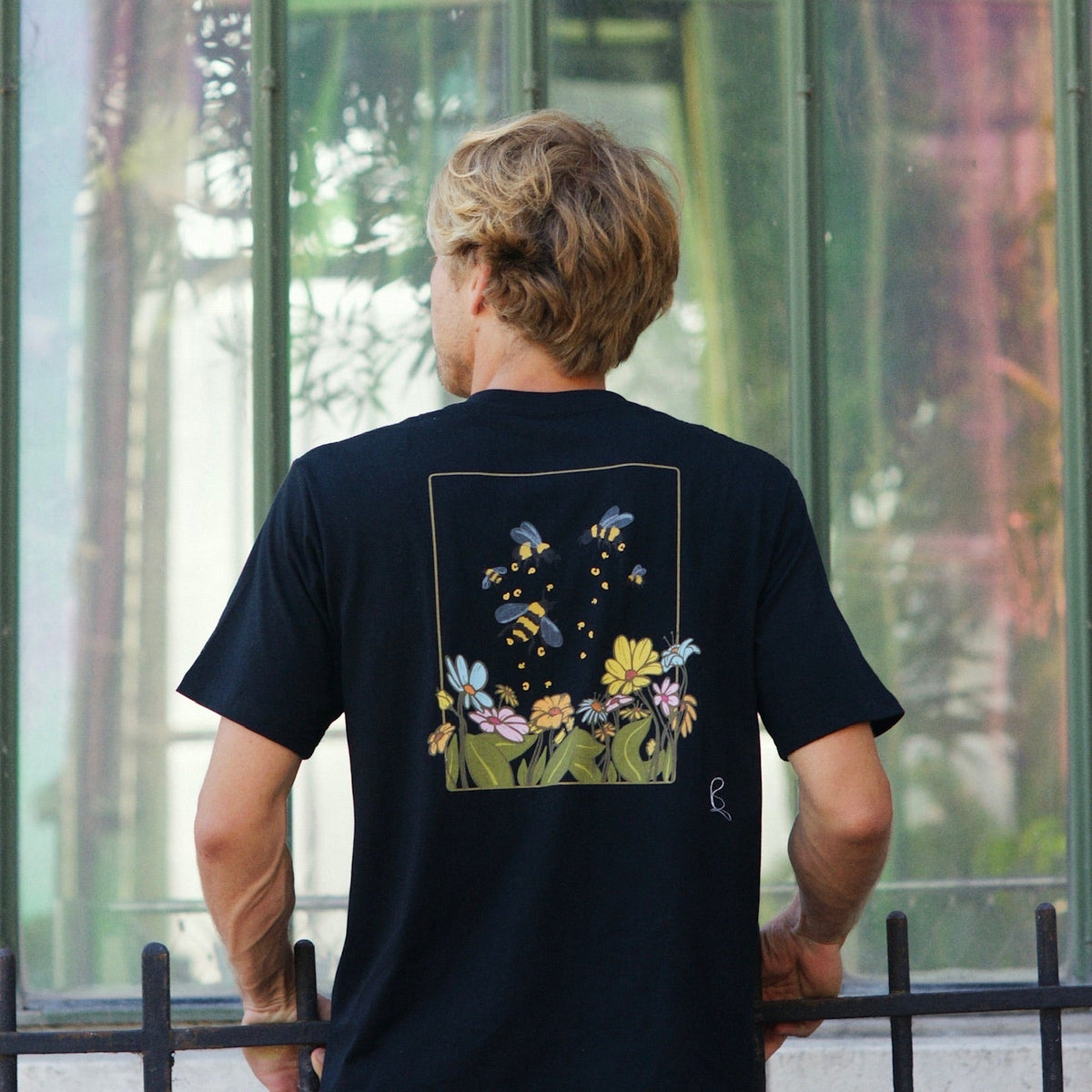 Bees Black Tee