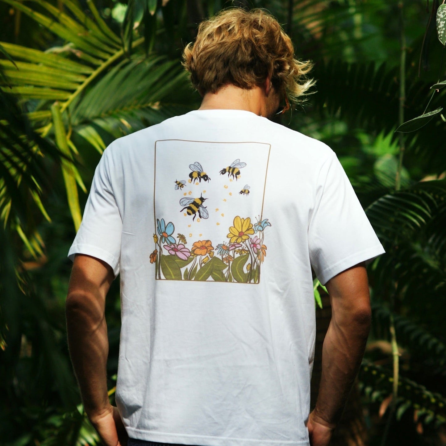 Bees White Tee