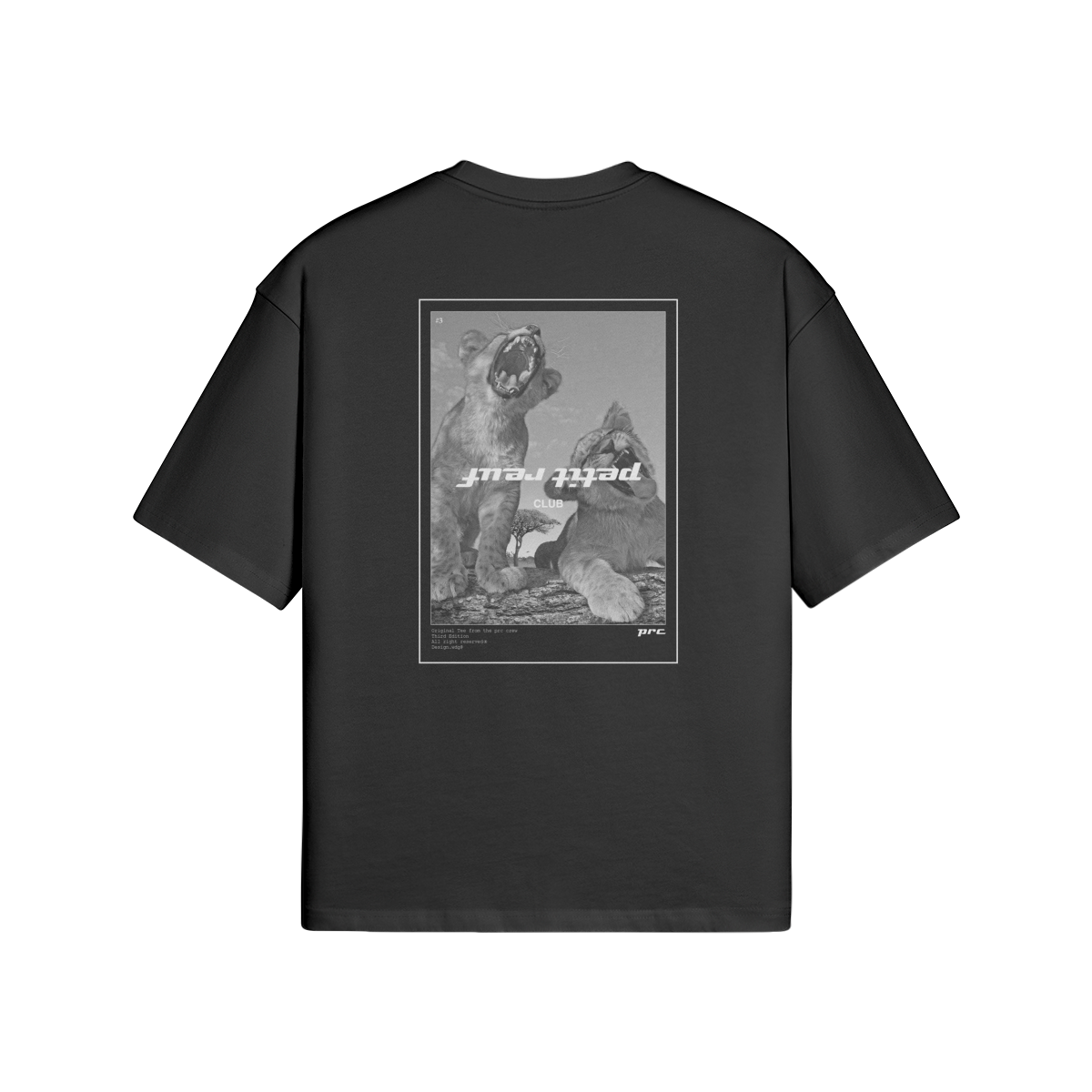 T-Shirt Les Deux Frères Noir - Petit Reuf Club - Oversize 100% Coton