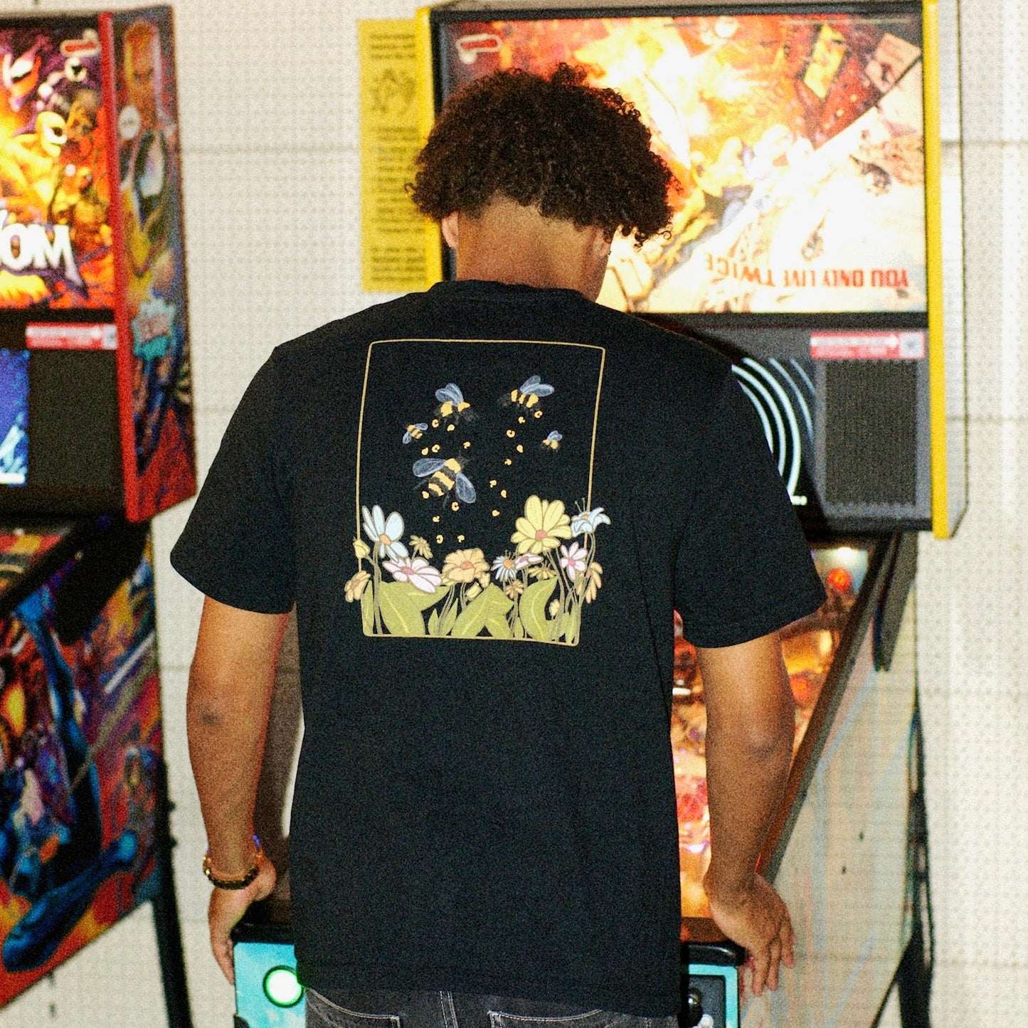 Bees Black Tee
