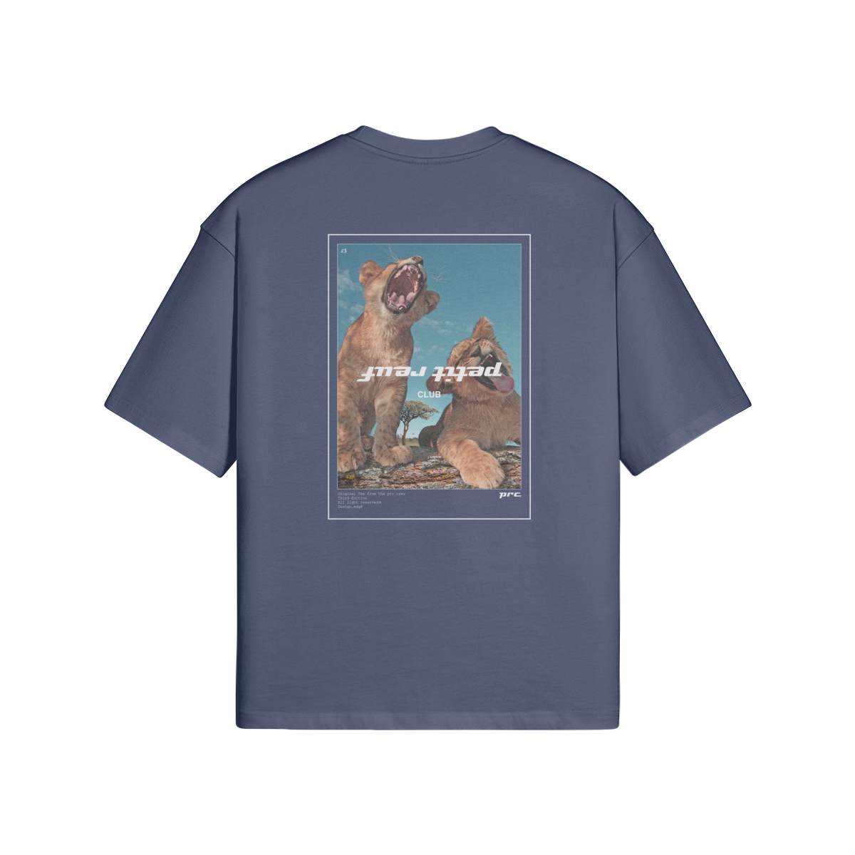 T-Shirt Les Deux Frères Bleu - Petit Reuf Club - Oversize 100% Coton