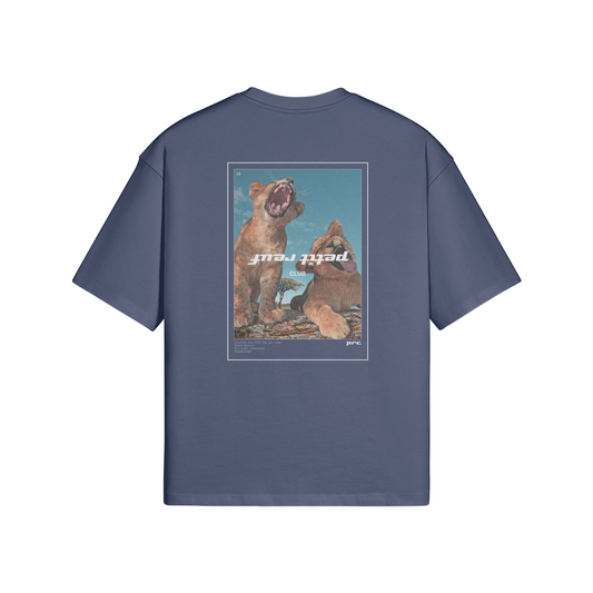 T-Shirt Les Deux Frères Bleu - Petit Reuf Club - Oversize 100% Coton