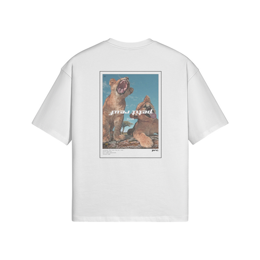 T-Shirt Les Deux Frères Blanc - Petit Reuf Club - Oversize 100% Coton